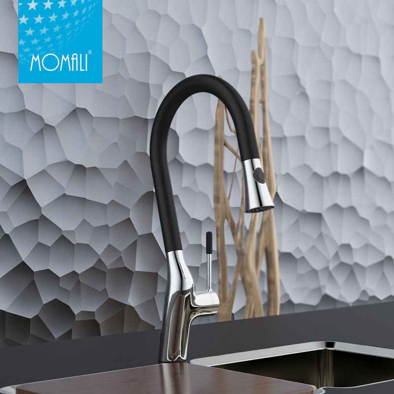 New Hot Sale Kitchen Sink Flexible Gooseneck Hose Black Kitchen